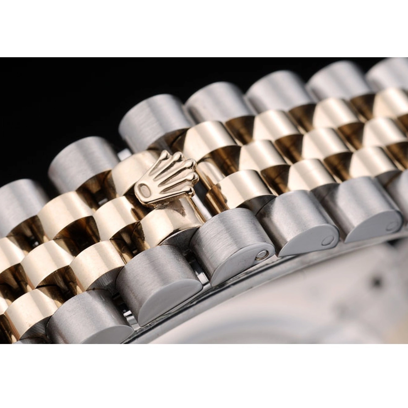 Aaa replica watch Rolex Dial Ribbed Steel 41978 Bezel Goldish Stainless Gold DateJust 0728